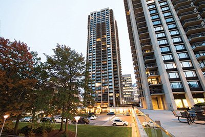 Exterior of Longfellow Place in Boston, MA.