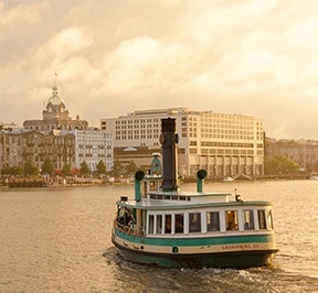 Steamboat in Savannah's harbor.