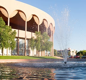 Arizona State University fountain. 